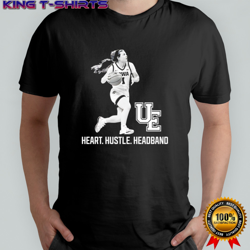 Molly Davis Iowa Hawkeyes women’s basketball UE heart hustle headband shirt