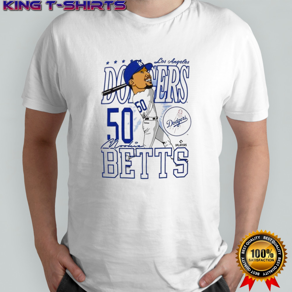 Mookie Betts Los Angeles Dodgers Caricature Player T-shirt