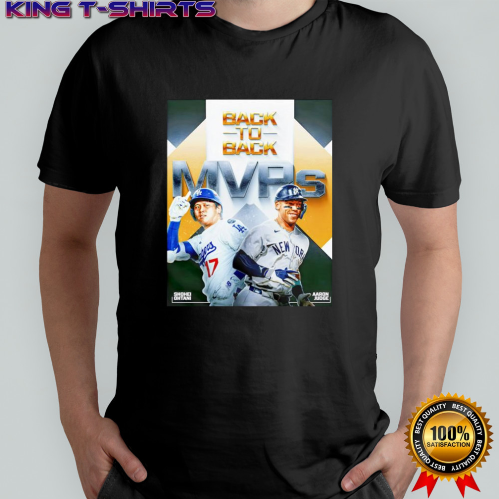 MVPs awards Shohei Ohtani and Aaron Judge back to back poster shirt