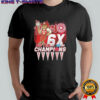 Nebraska Cornhuskers Volleyball Big Ten 2025 6x Champions Mascot Shirt