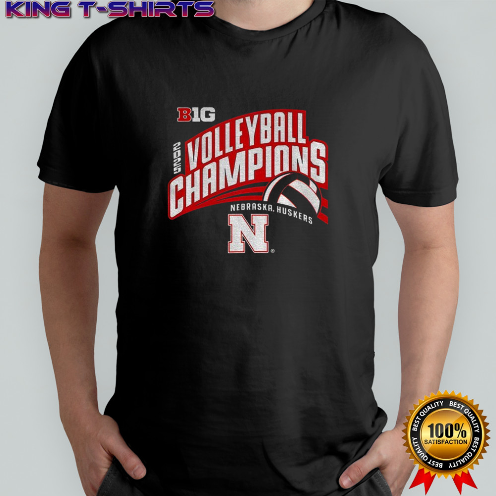 Nebraska Huskers Volleyball Champions 2025 BIG logo shirt