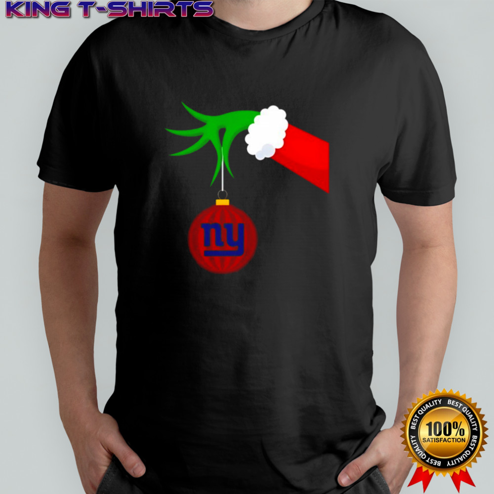 New York Giants Grinch Hand Holiday Christmas Shirt