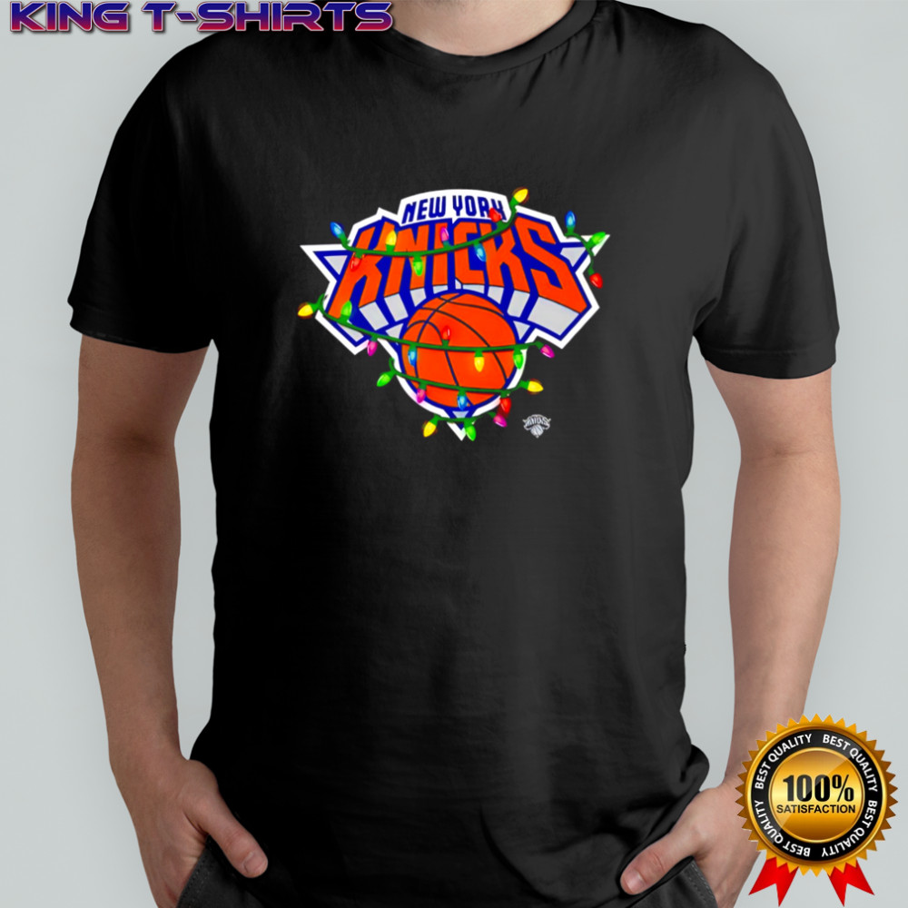 New York Knicks Logo Lights Merry Christmas shirt