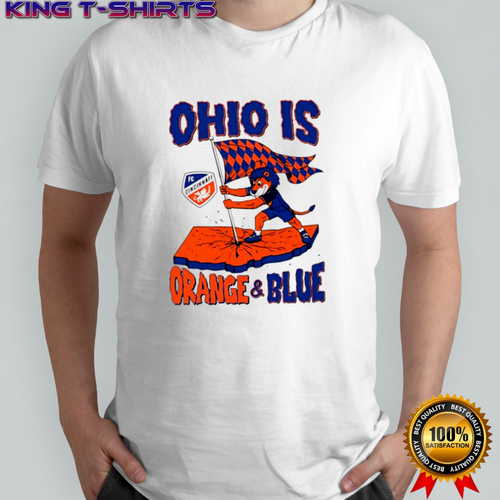 Ohio is Orange and Blue FC Cincinnati mascot flag shirt