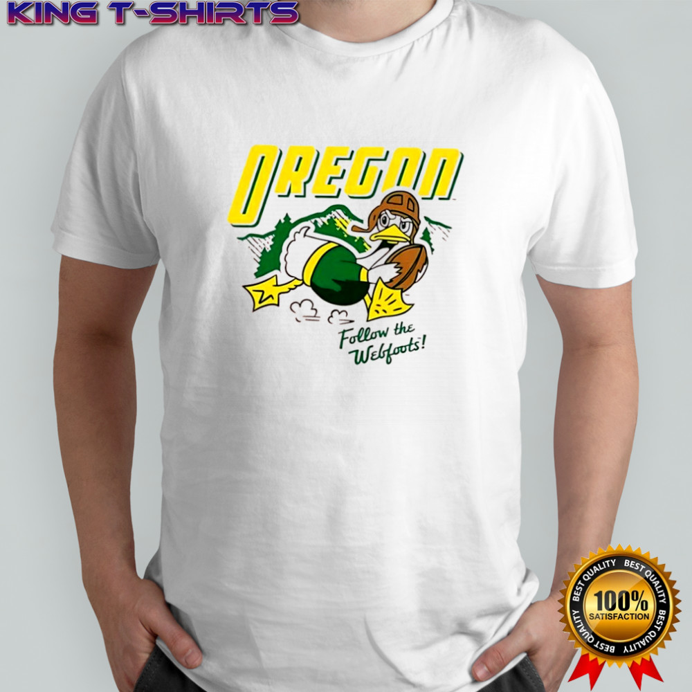 Oregon Ducks Ash Homefield mascot Follow the Webfoots shirt