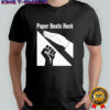 Paper beats rock hand hand shirt