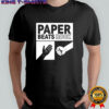 Paper Beats Rock Retro Hand Game shirt