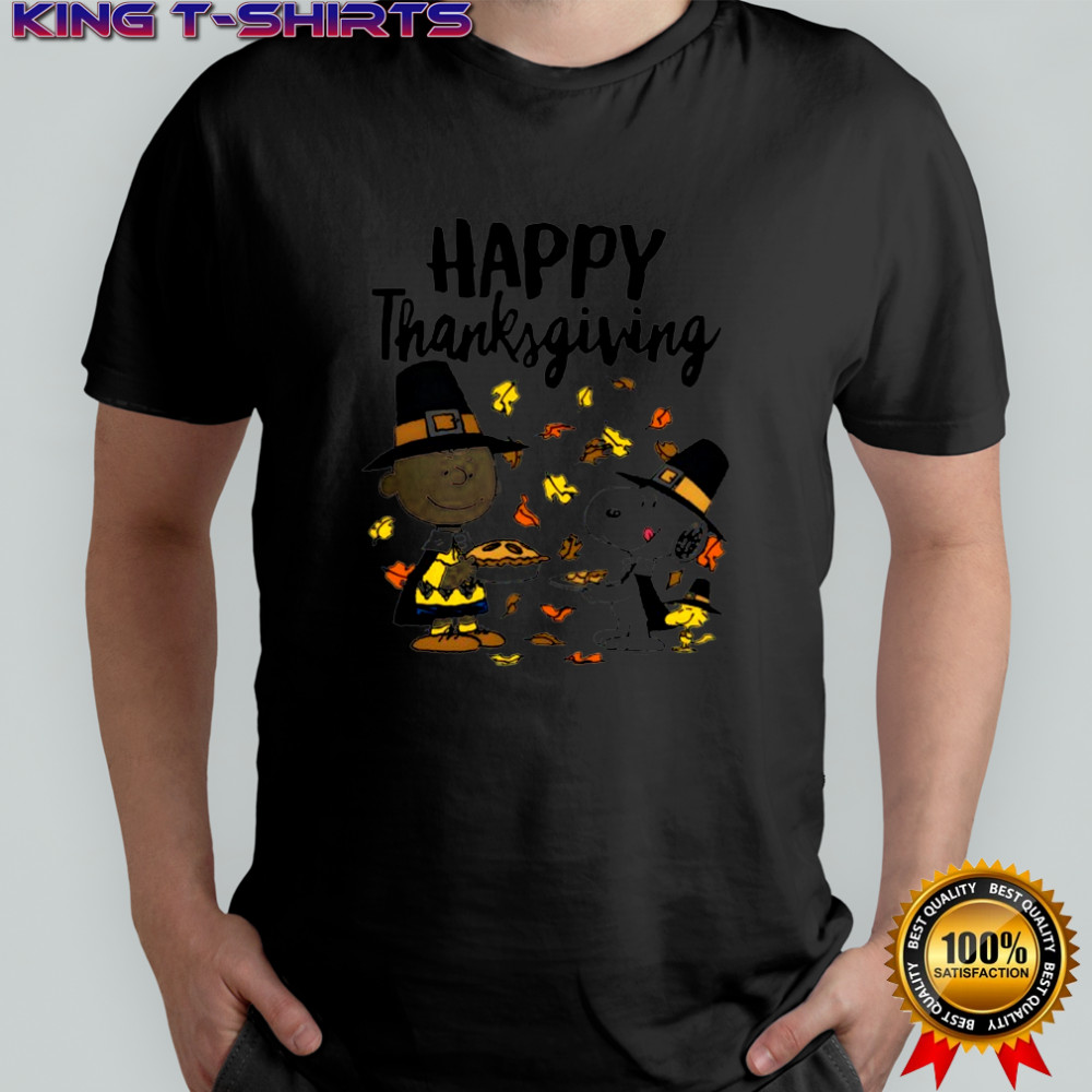 Peanuts Happy Thanksgiving Charlie Snoopy Woodstock shirt