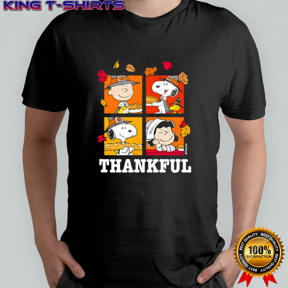 Peanuts Snoopy Charlie Brown Lucy Thankful Shirt