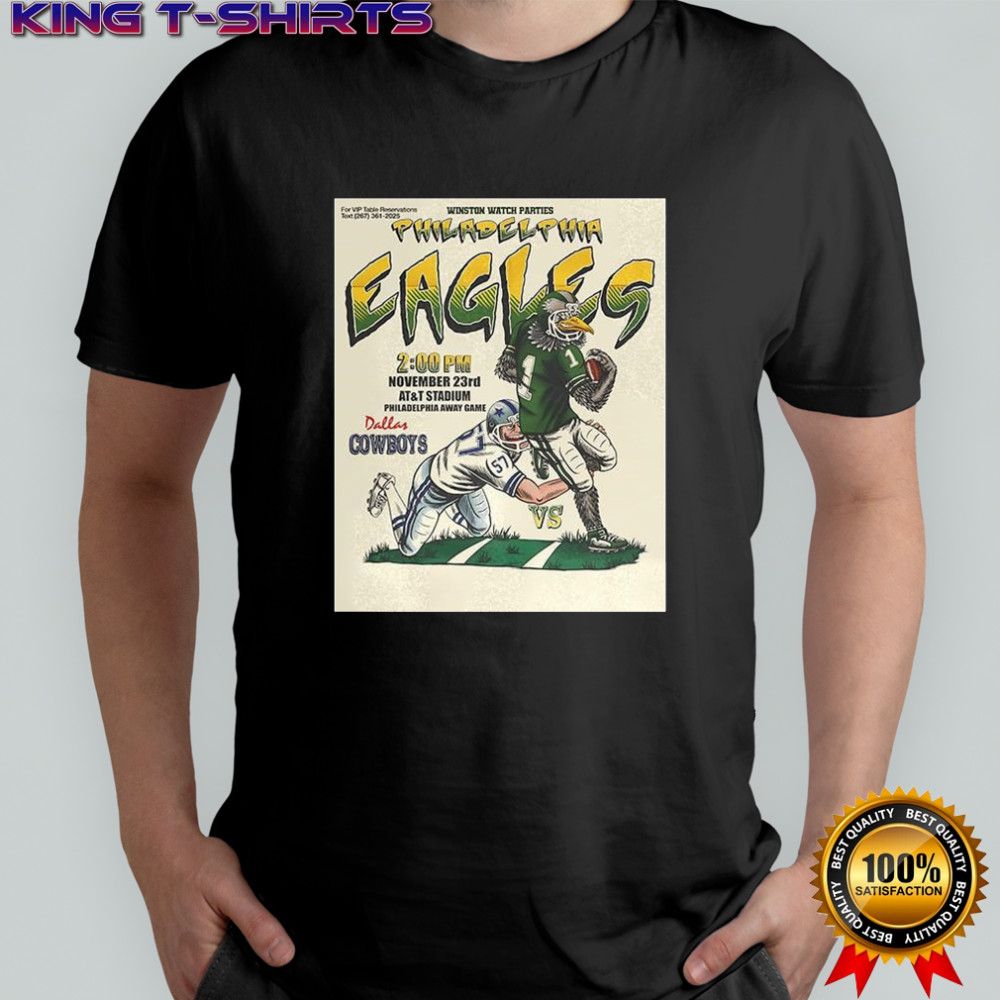 Philadelphia Eagles vs Dallas Cowboys NFL 2025 AT and T stadium poster shirt