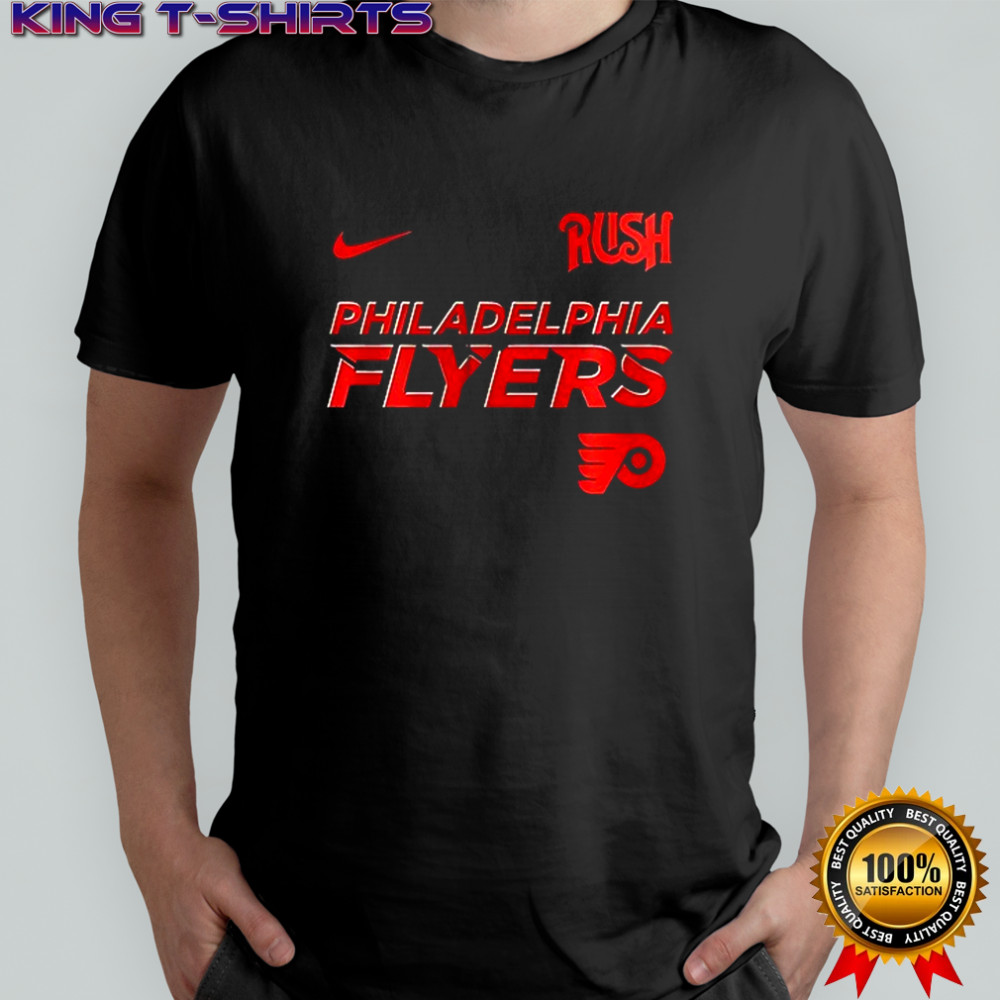 Philadelphia Flyers Rush Fifty Something tour logo skull shirt