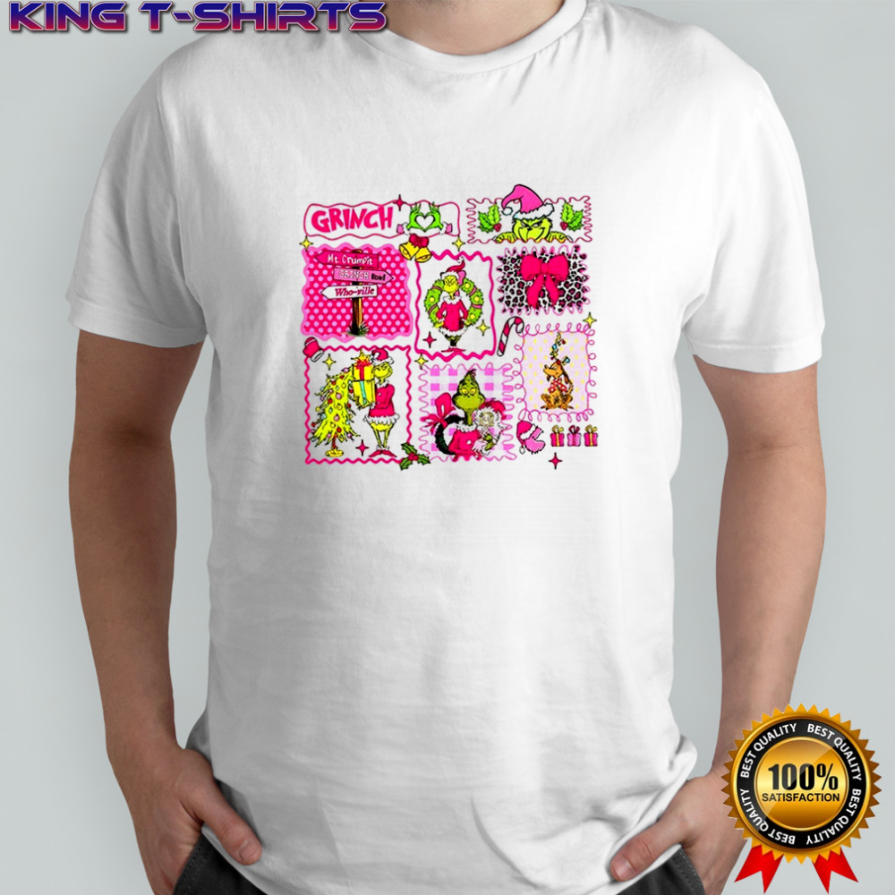Pink Grichmas Christmas Leopard Green Xmas Grinch And Friends shirt