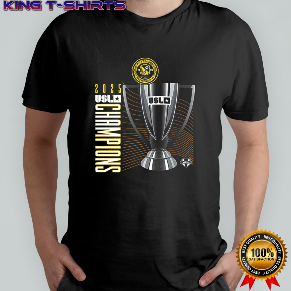 Pittsburgh Riverhounds SC USL Championship Final Champions 2025 trophy logo shirt