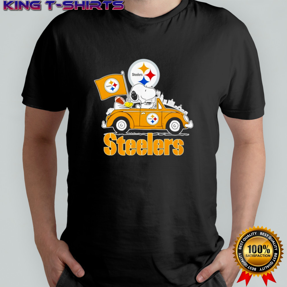 Pittsburgh Steelers x Snoopy and Woodstock drive car shirt