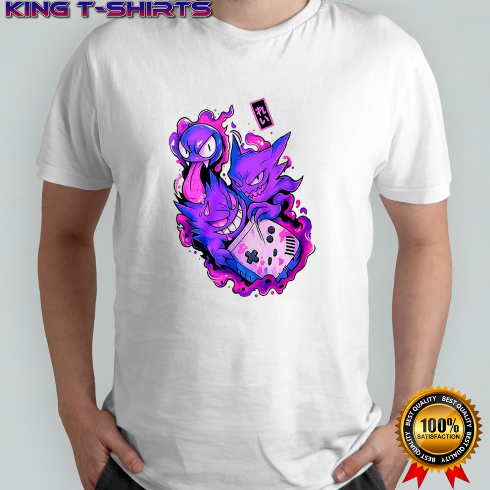 Pokemon Game Console Gastly Haunter Gengar shirt