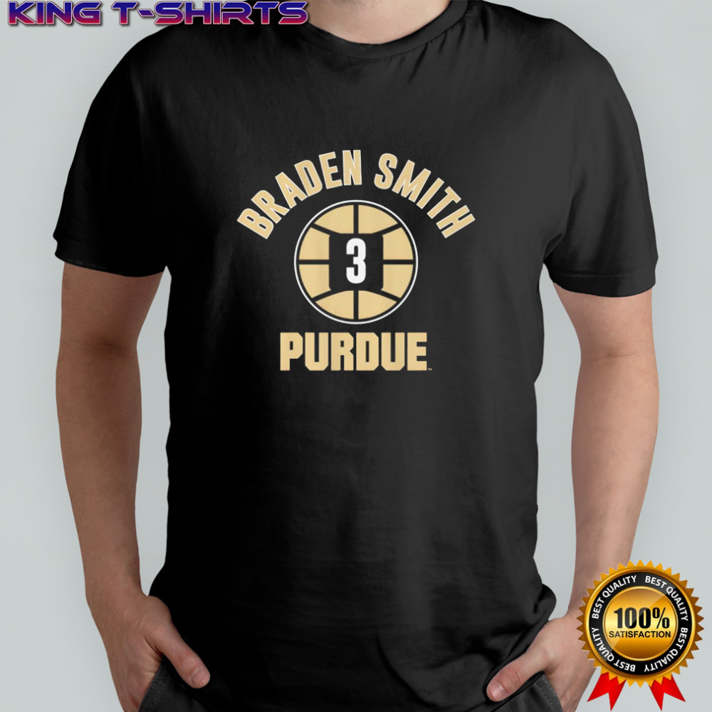 Purdue Basketball Braden Smith Name Number Ball shirt