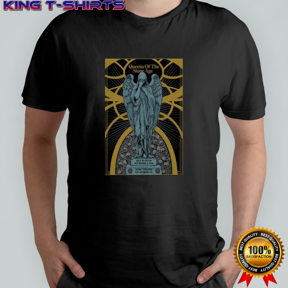 Queens Of The Stone Age Tour Hollywood On Nov 11 2025 Statue T-shirt