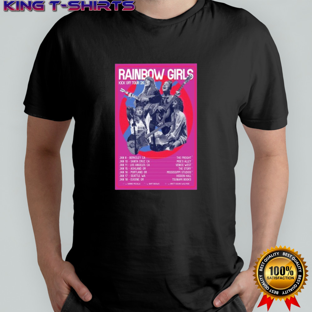 Rainbow Girls Kick Off Tour 2026 Dates T-shirt
