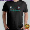 Red white and Miami Dolphins mascot USA flag shirt