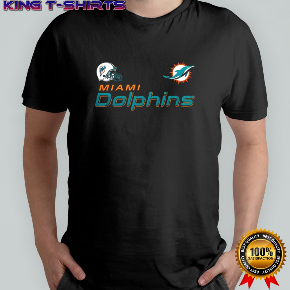 Red white and Miami Dolphins mascot USA flag shirt
