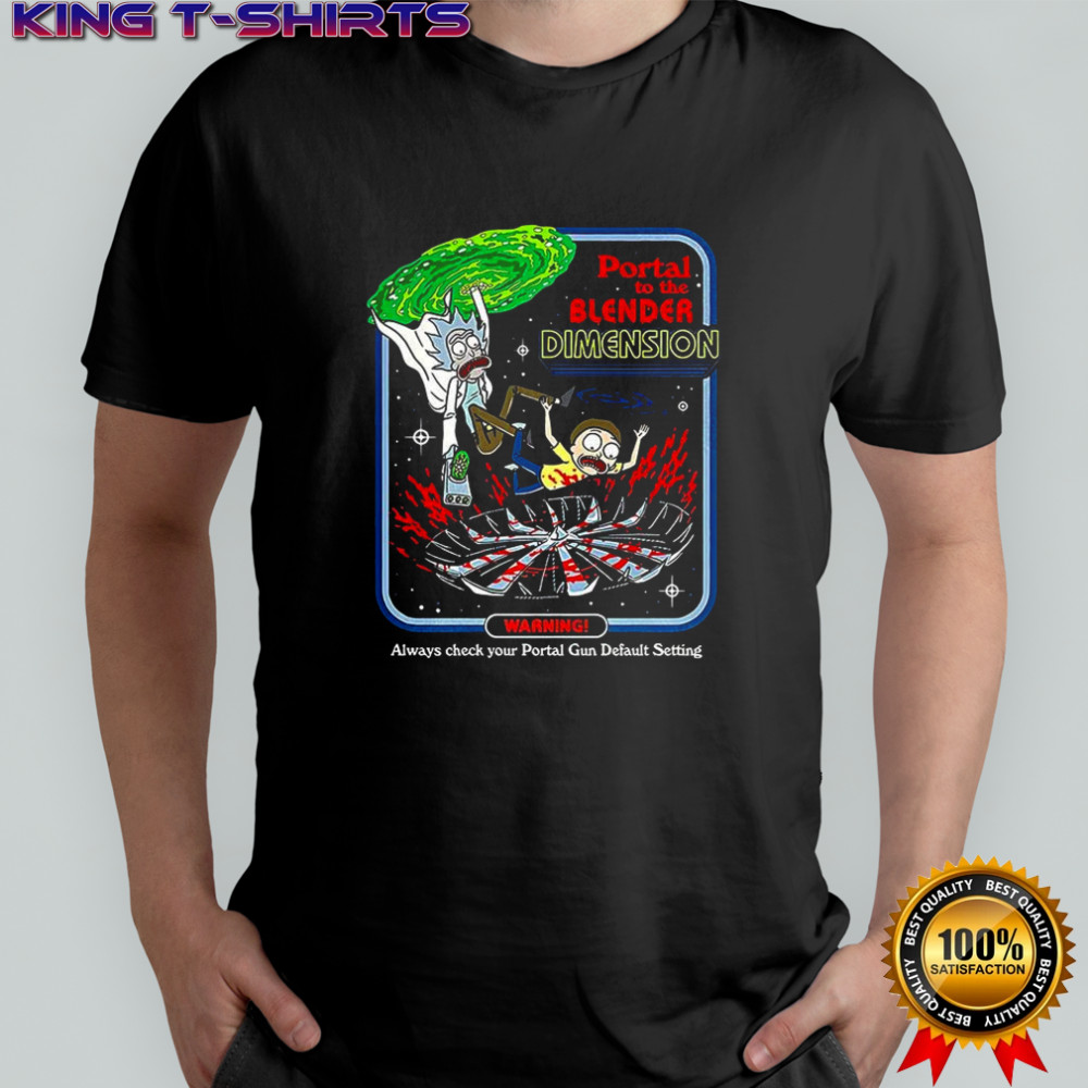 Rick and Morty Portal to the Blender Dimension cartoon shirt