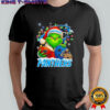 Santa Christmas Grinch Carolina Panthers holding helmet football shirt