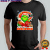 Santa Christmas Grinch Chicago Bears holding helmet football shirt
