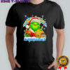 Santa Christmas Grinch Los Angeles Chargers holding helmet football shirt