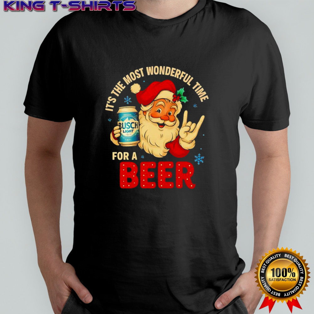 Santa Claus x Busch Light it’s the most wonderful time for a beer shirt