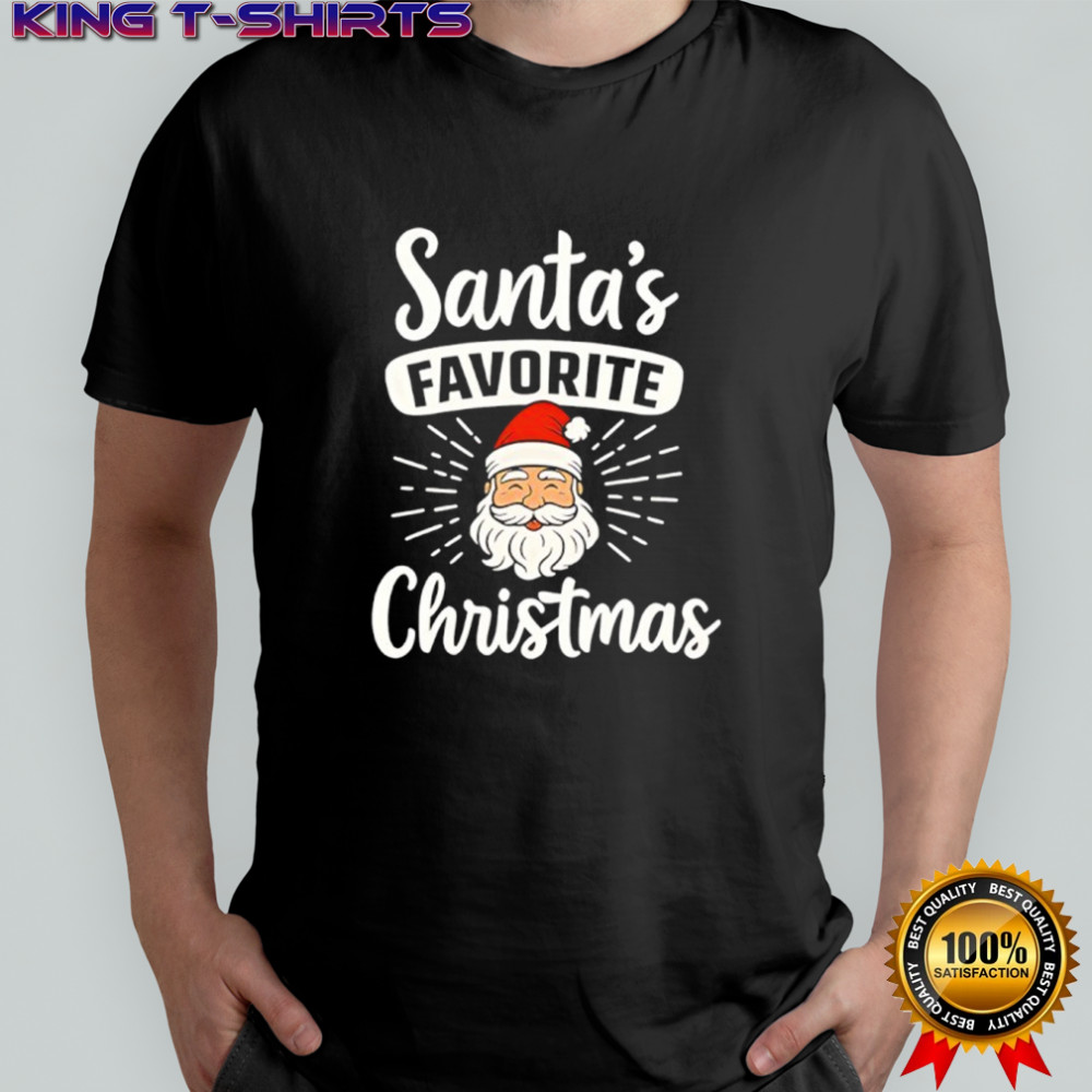 Santa Favorite Christmas head shirt