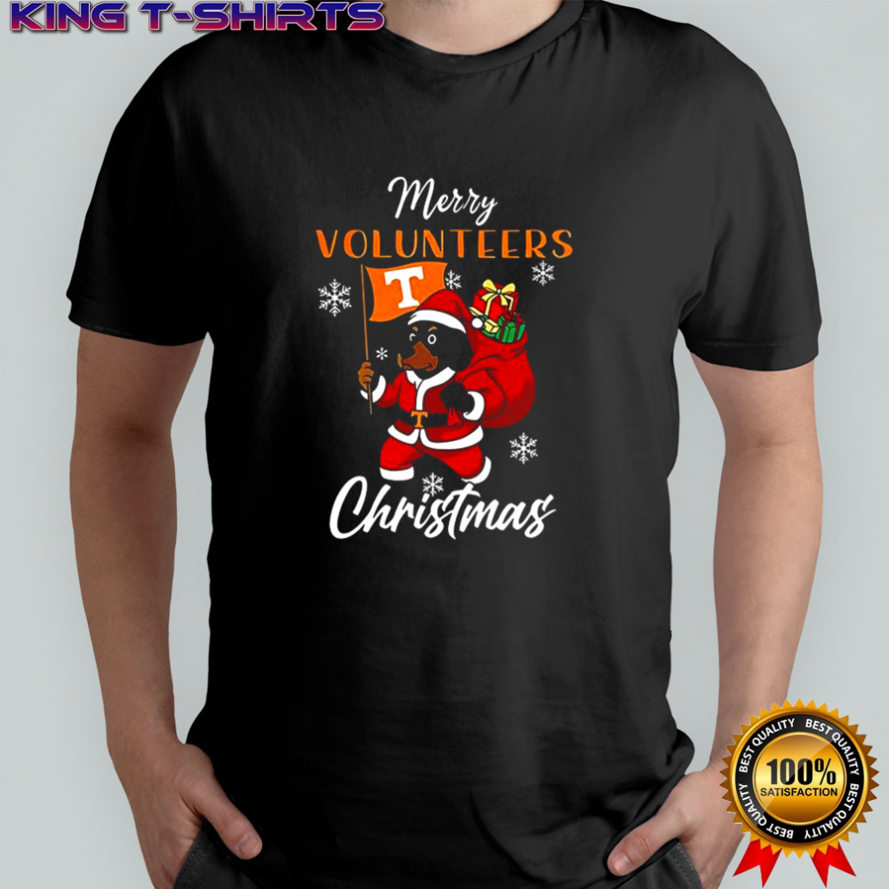 Santa Merry Tennessee Volunteers mascot Merry Christmas 2025 shirt