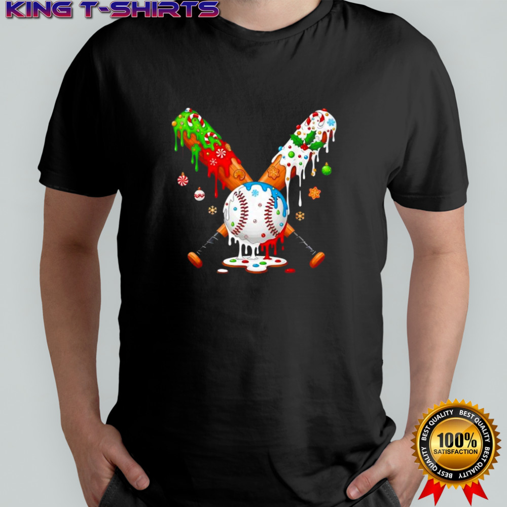 Santa Sports Christmas Baseball Player shirt