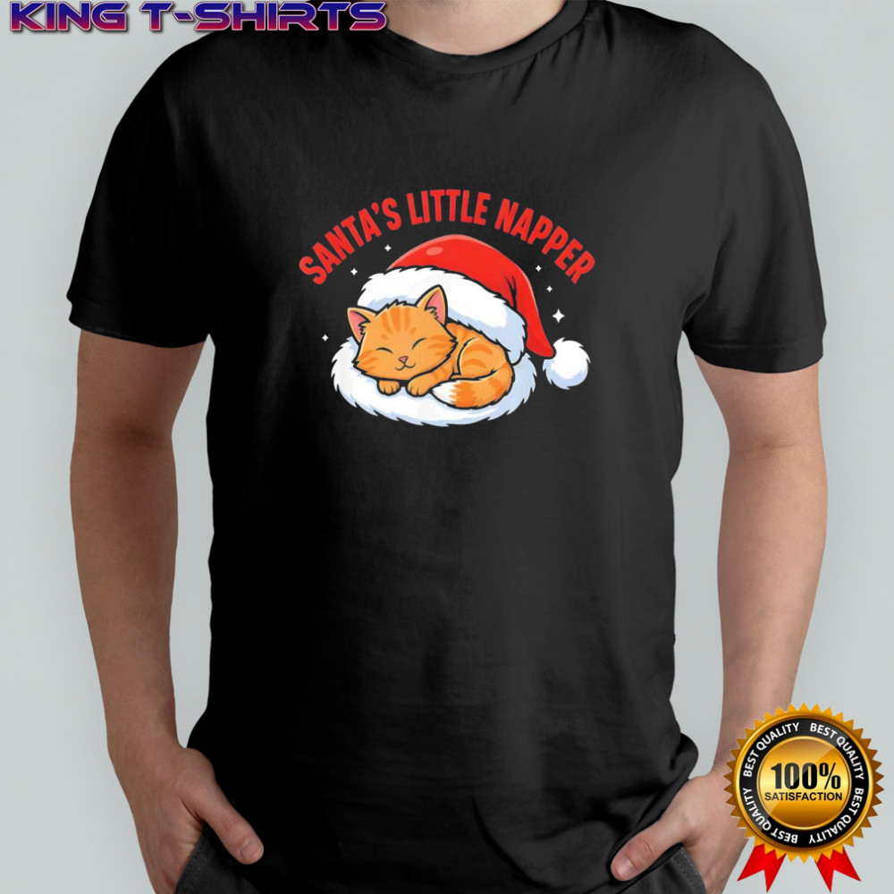 Santa’s Little Napper Cute Christmas Funny Cat shirt