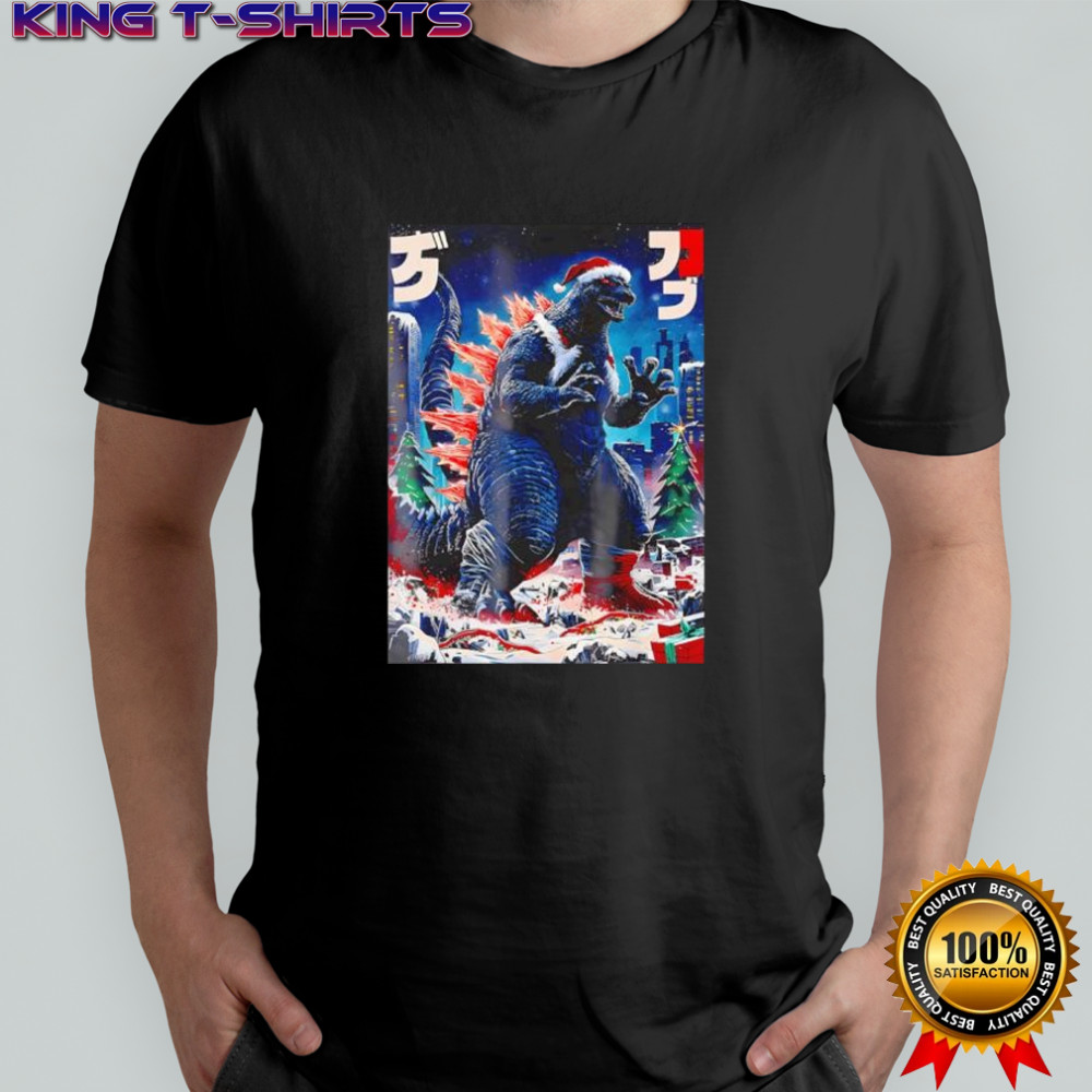 Santazilla Japanese Monster Kaiju Dinosaur Christmas shirt