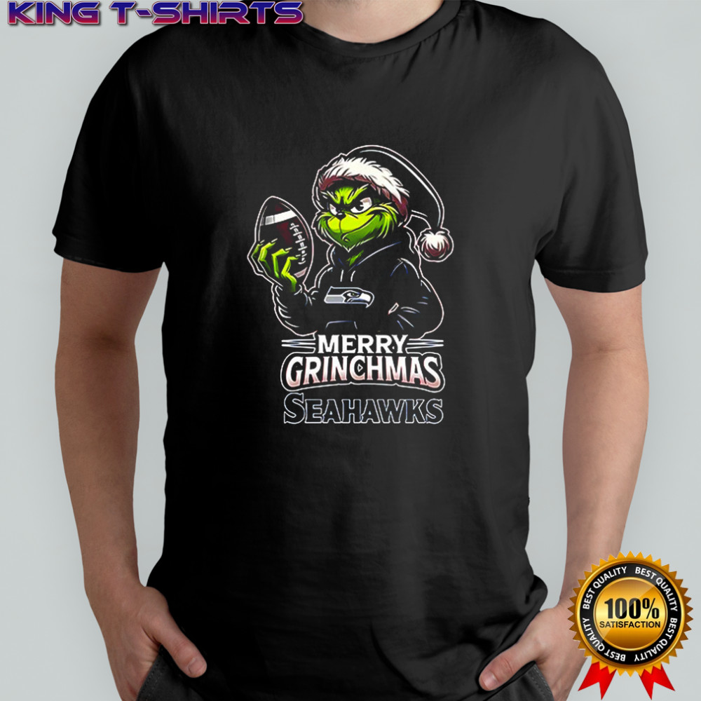 Seattle Seahawks Merry Grinchmas they hate us because they ain’t us shirt