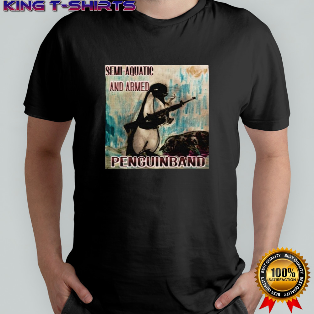 Semi Aquatic and Armed Penguin Band Shirt