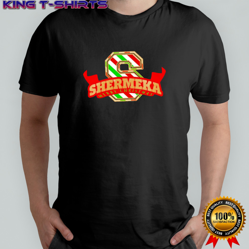 Shermeka Merry Christmas logo style shirt