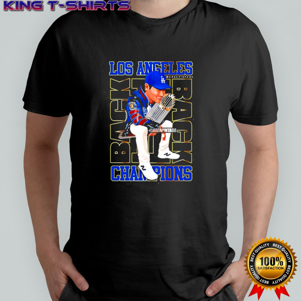 Shohei Ohtani back to back Los Angeles Champions poster shirt