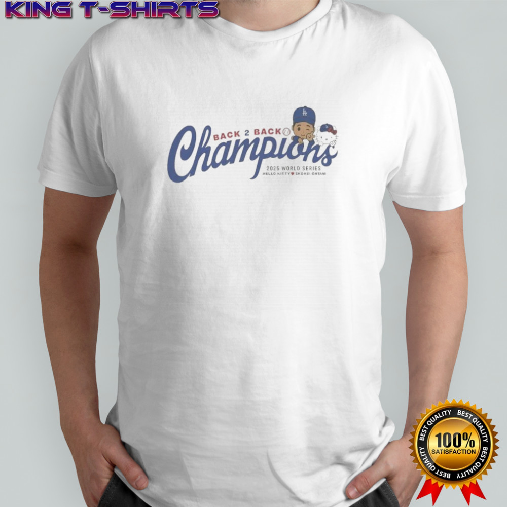Shohei Ohtani Hello Kitty Los Angeles Dodgers Back To Back Champions 2025 World Series T-shirt