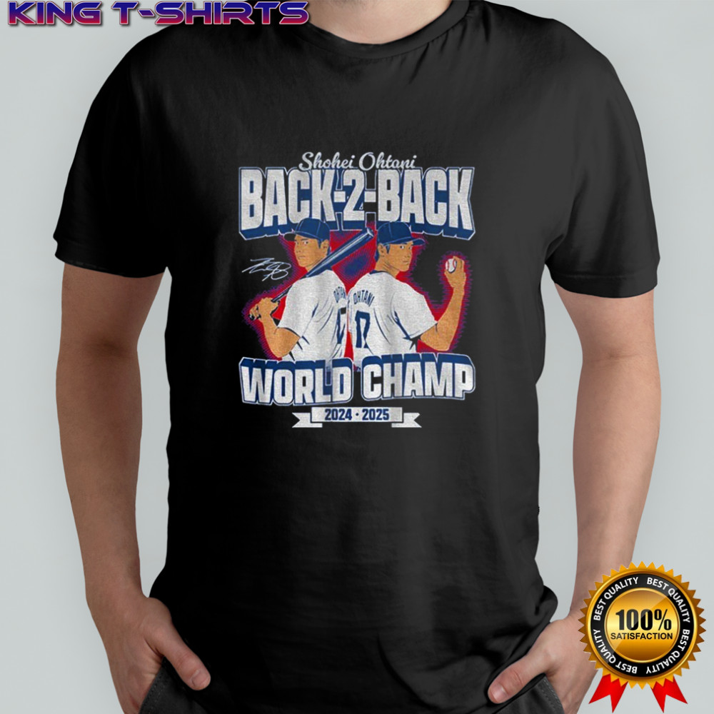 Shohei Ohtani Signature Back-to-Back World Champs 2024-2025 shirt