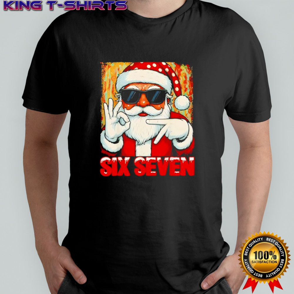 Six Seven Meme Christmas Cool Santa shirt