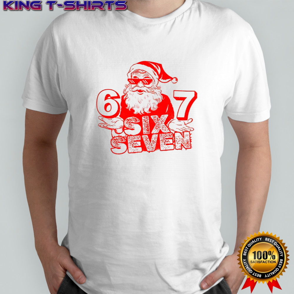 Six Seven Santa sunglasses 67 meme shirt