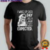 Skeleton I wake up each day like a plot twist nobody expected Halloween shirt