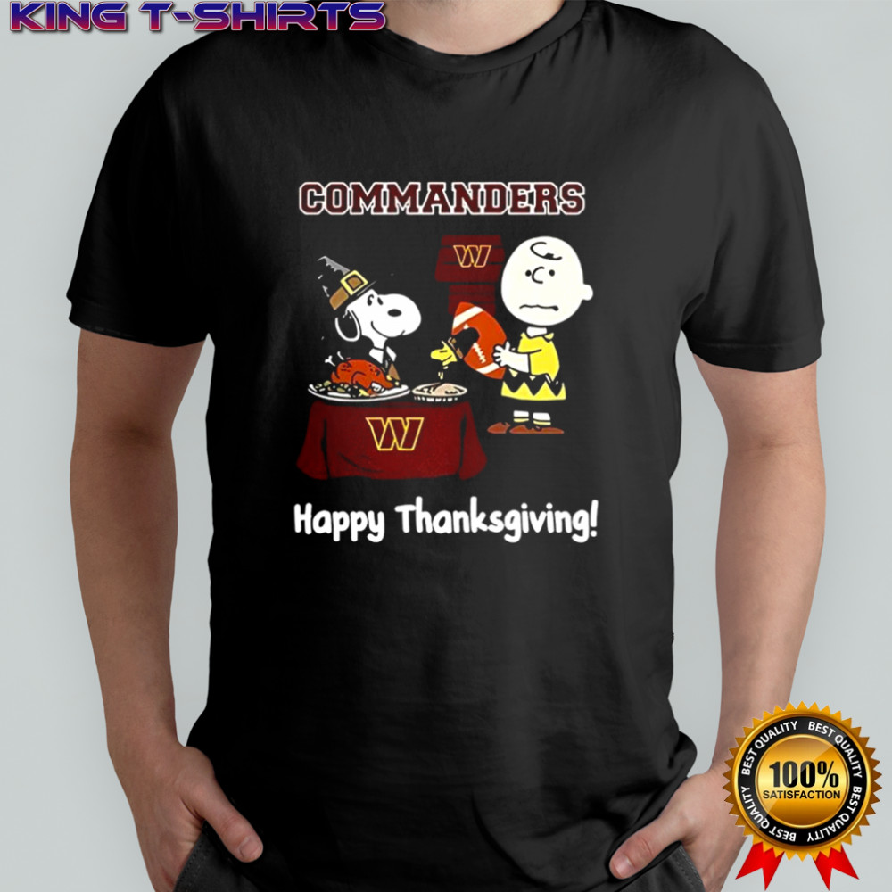 Snoopy and Charlie Brown X Washington Commanders football happy Thanksgiving shirt