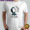Snoopy inner peace begins with four words not my fucking problem shirt