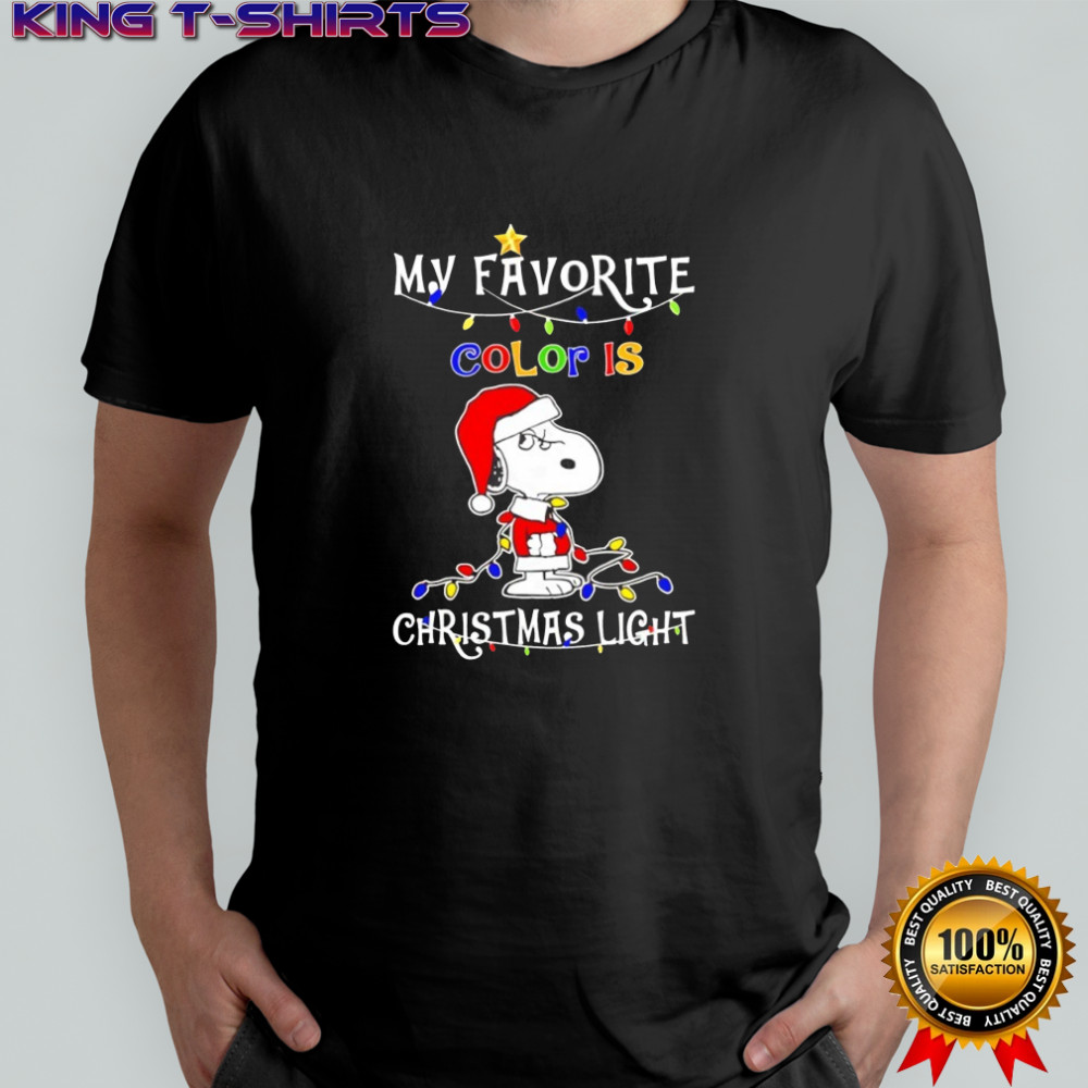 Snoopy My Favorite Color Is Christmas Light shirt