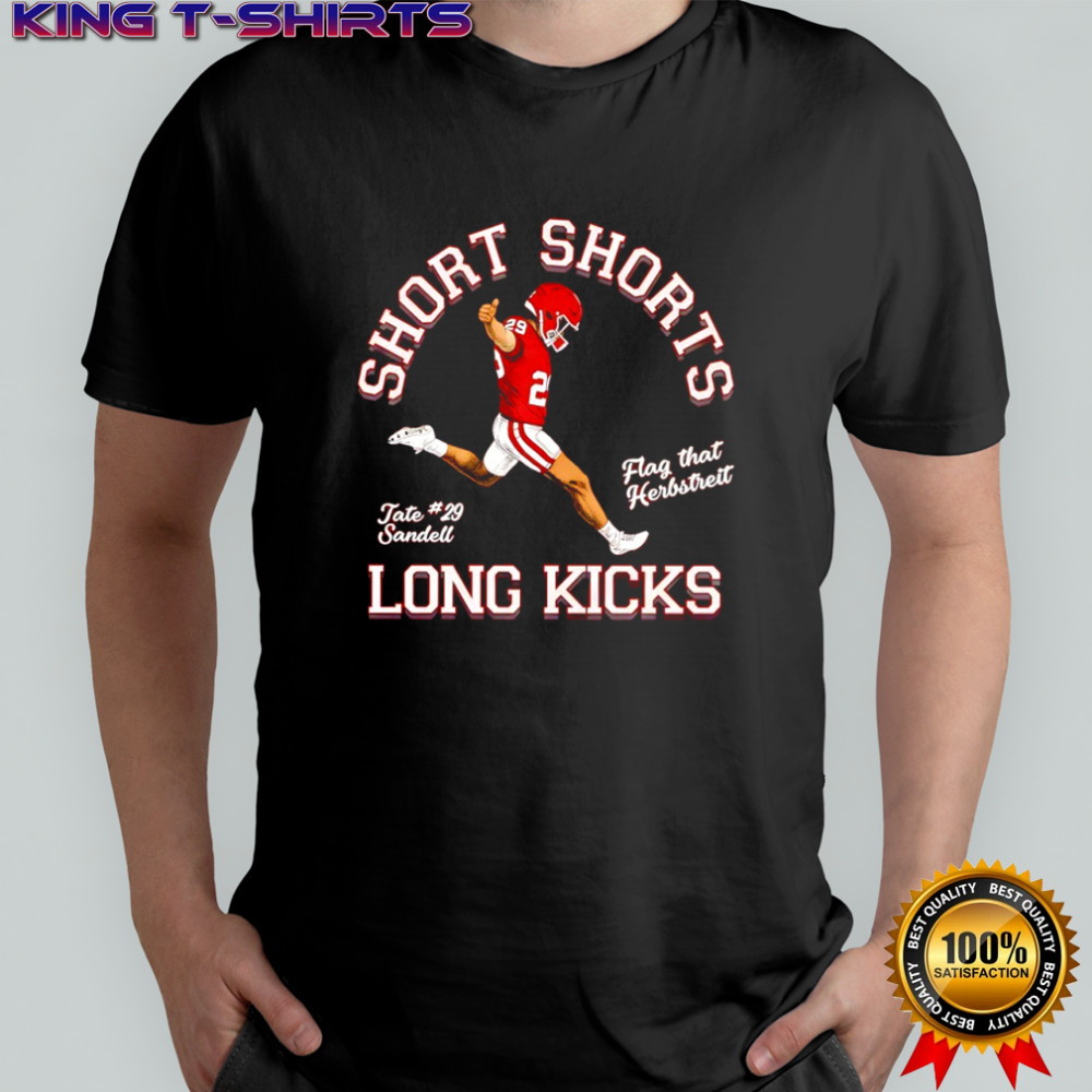 Tate Sandell Short Shorts Long Kicks Flag that Herbstreit Shirt