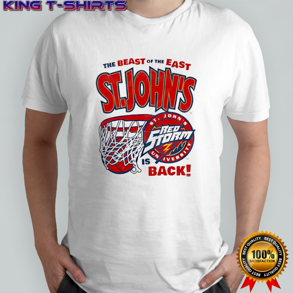 The Beast of the East is Back St. John’s Red Storm University team logo shirt