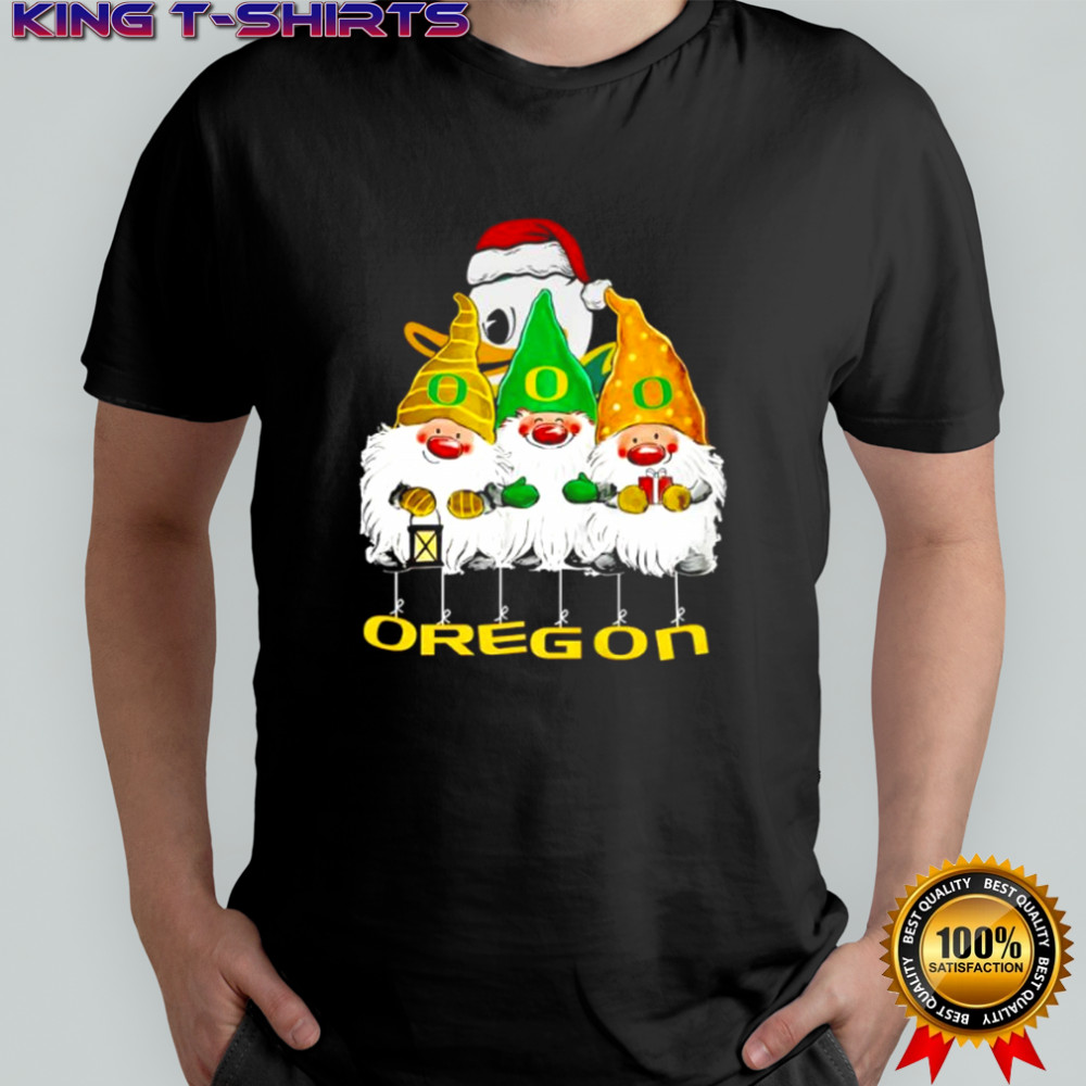 Three Gnomes Christmas Oregon Ducks shirt