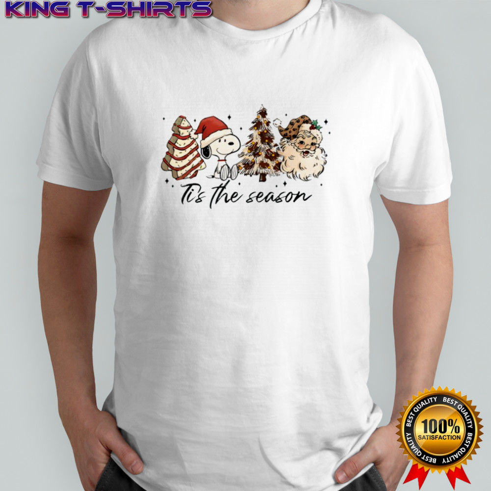 Tis The Season Snoopy Santa Christmas shirt